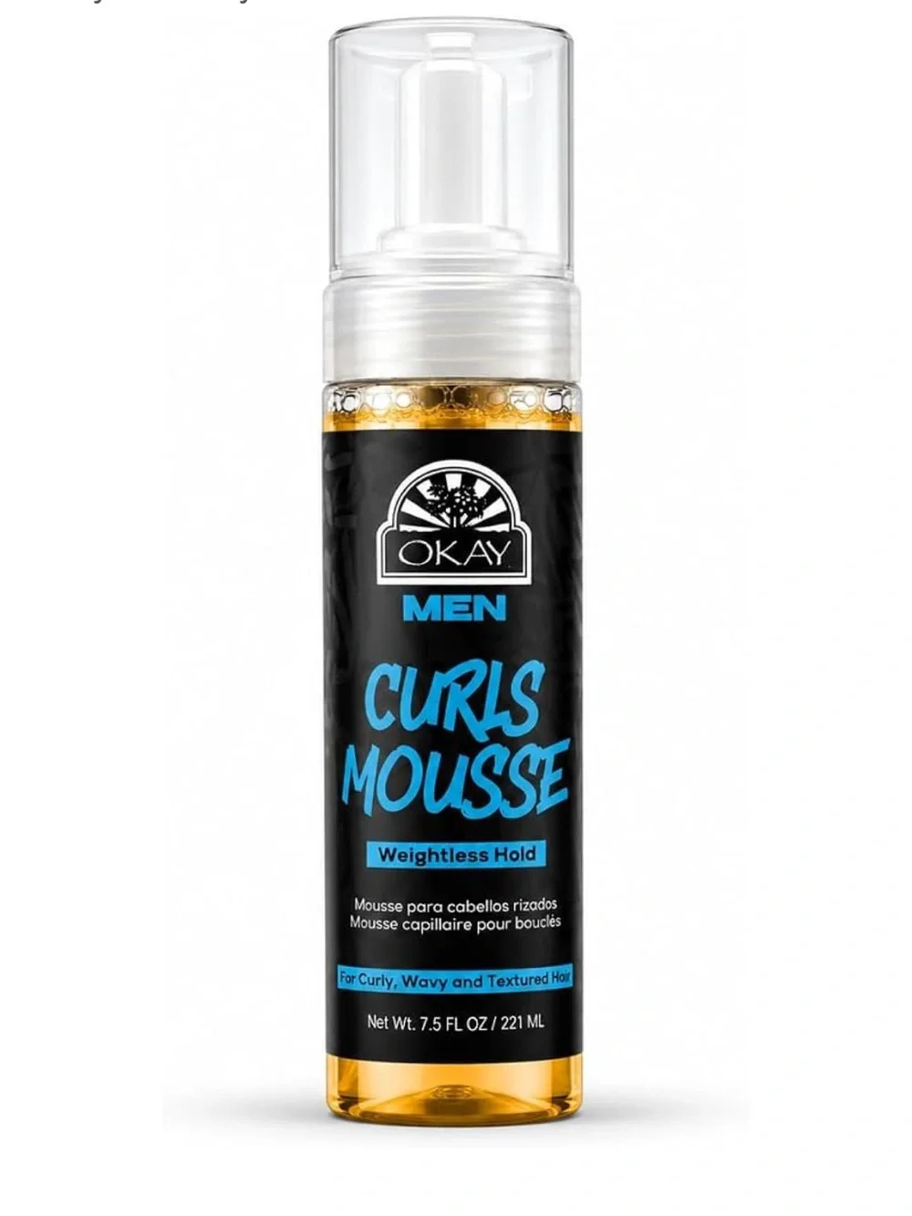 NWT OKAY Men's Curls Mousse Lightweight Curl Defining Hair Styling Foam